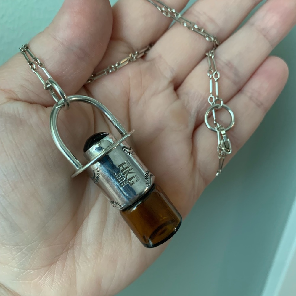 Essential oil rollerball necklace